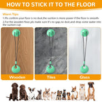 Qpets Dog Chew Toy for Self Play with Strong Suction Cup and TPR Tear Resistant Ball | Promotes Dental Health