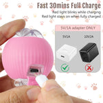 Qpets Electric Cat Ball Toy for Indoor Play with LED Light and Chirping Sounds | USB Rechargeable