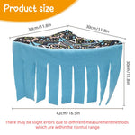 Qpets Hamsters Hammock Corner for Small Pets with 11.8 in Tassel Curtains | Easy Install Blue Hideout 30x30x42 cm