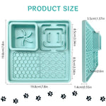 Qpets Lick Pad for Dogs and Cats with Anti Slip Suction Cups and 7.8 in Food Grade Silicone | 4 Textured Patterns for Feeding Bathing and Grooming