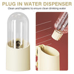 Qpets Bird Water Dispenser for Cage with Copper Nipple and 250ml Food Grade Feeder | Easy Refill