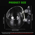 Qpets Aquatic Plant Glass Pot for Aquarium with Dual Suction Cups and Slanted Mouth | Clear Planter for Fish Tank Decor