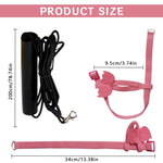 Qpets Parrot Bird Harness for Outdoor Flight with 2m Elastic Leash and Angel Wings | Pink M
