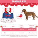 Qpets Dog Dress for Small Breeds featuring Ruffle Hem Skirt and Double D-Ring Leash | 45cm Chest