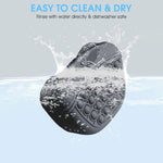 Qpets Dog Treat Pouch for Training and Walking with Zipper Closure and 1.67 Cups Capacity | Food Grade Silicone Grey