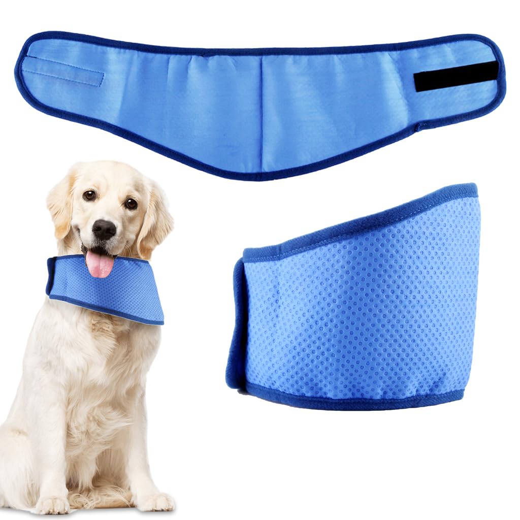 Qpets Cooling Collar for Dogs and Cats featuring Hook and Loop Closure 42–53CM | Keeps Pets Cool During Summer Walks