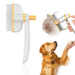Qpets Dog Hair Slicker Brush for Cats and Dogs with Rotatable Head and Stainless Steel Bristles