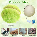 Qpets Dog Ball Toy for Interactive Play featuring Zip-up Plush Cover and 3.94cm Design | Battery Operated Fun for Dogs and Cats