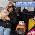 Qpets Dog Diaper Liners for Puppies and Seniors with Sticky Backing | 30 Count Breathable Cotton Pads