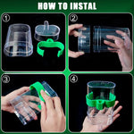 Qpets Bird Feeder for Cage with 220 ml Capacity and External Hanging Design | Transparent PVC Feeder for Parakeets and Finches