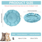 Qpets Cat Bed for All Season Use featuring Adjustable Drawstring Edge and Soft Cotton Cushion