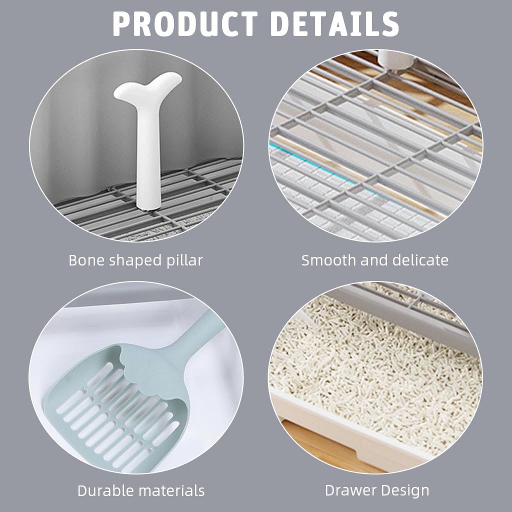 Qpets Dog Potty Training Tray for Small Dogs up to 5 kg with Mesh Grid and Quick Drain | Indoor and Outdoor Toilet