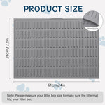 Qpets Cat Litter Mat for Cleaner Floors with Grooved Silicone Surface 24x14.96 in | Anti Slip Backing