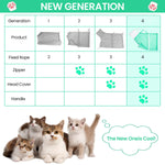 Qpets Cat Bathing Bag for Grooming and Medicine | 23×16×14 in Adjustable Mesh Green 3pcs