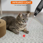 Qpets Dog Hair Trimmer for Small Pets with 0.9 cm Dual Blades and LED Laser UV Lights | 90 min USB Rechargeable Grooming Clippers