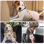 Qpets Dog Car Seatbelt for Safe Road Trips featuring 360° Swivel Metal Clasp and Adjustable Nylon Strap