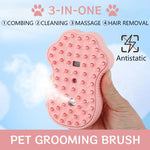 Qpets® Cat Steam Brush, Steam Brush for Cats and Dogs, Dog Steam Brush Steamy Pet Steam Hair Brush, 3 in 1 Dog Hair Brush Dog Comb with UV Sterilization Light (Pink)