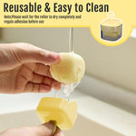 Qpets Mini Lint Roller for Travel and Clothes with Rubber Loop Handle | Washable Reusable Design