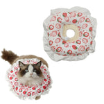 Qpets Cat Recovery Soft E Collar for Surgery Healing with Adjustable Cotton Drawstring 15–31 cm | Comfortable Anti Licking Pillow Design