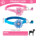 Qpets Cat Collar for Kittens and Small Dogs featuring D Ring and Bell | Adjustable 7.5–12.6 in Set