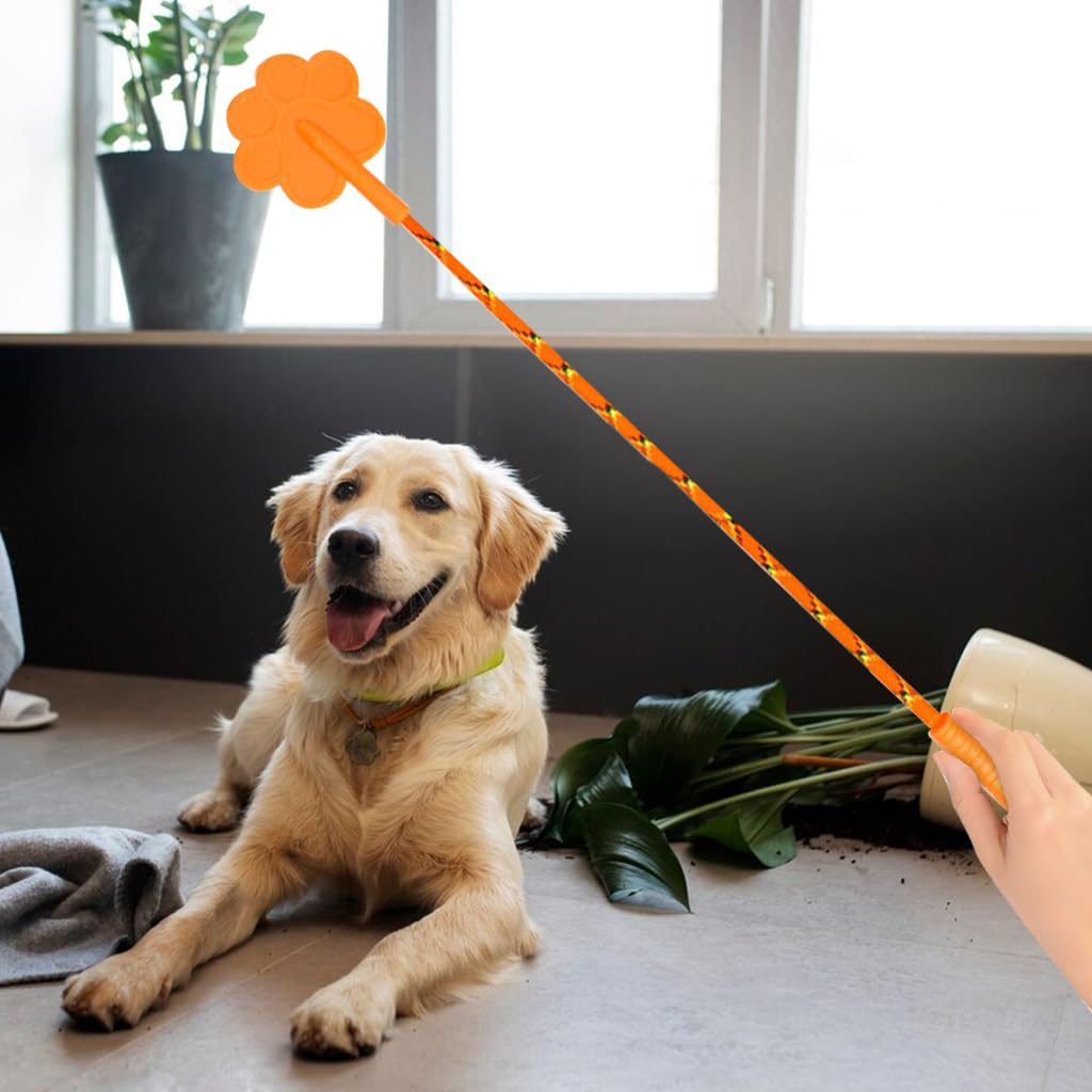 Qpets Dog Training Stick for Obedience and Agility with Non Slip Handle and Lanyard | TPR Rubber Heart Shape Toy