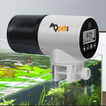 Qpets Automatic Fish Feeder for Aquariums and Ponds featuring 0.8L Capacity and 360° Rotation | Easy Timer Feeding