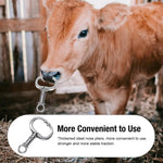 Qpets Cattle Nose Ring for Bulls and Cows with Clip-on Detachable Design | 2 PCS Stainless Steel