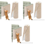 Qpets® Cat Scratch Pad Scratching for Cats Wall Scratcher Mat Cuttable Adhesive Pet for Cabinet Couch Floor 40x100cm 3PCS