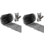 Qpets Cat Repellent Mat for Home and Garden with Flat Spikes 78x11 in PP Scat Pad | 2 Pcs