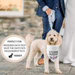 Qpets Dog Bandana Scarf for Wedding and Engagement Photos featuring 70×35×35 cm Fabric | Cat Friendly