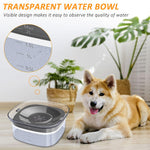 Dog Water Bowl 2L No Spill Dog Water Bowl PP Large Capacity Water Bowl Water Dispenser for Dog Sanitary Water Bowl Drinking Bowl for Dog Cat