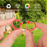 Qpets Birds Chicken Leg Rings for Poultry Identification with Laser Number Mark | 100 pcs in 5 Colors