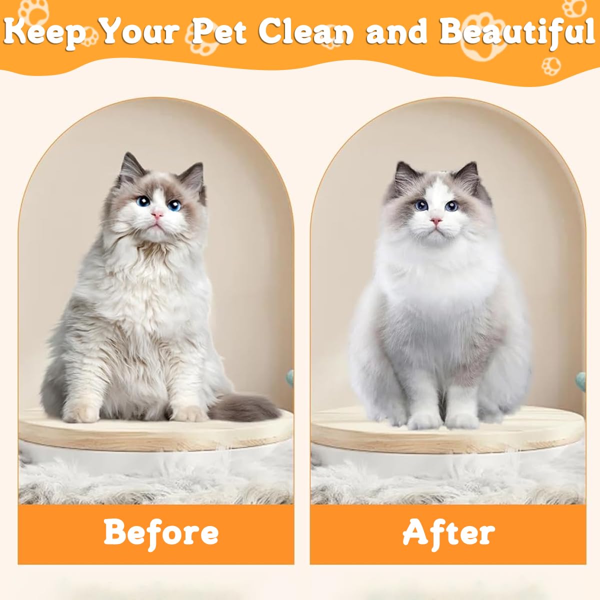 Qpets Cat Steam Brush for Pet Grooming with USB Rechargeable Design and Soft Bristles | Yellow