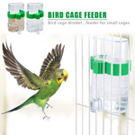 Qpets Bird Feeder for Cage with 220 ml Capacity and External Hanging Design | Transparent PVC Feeder for Parakeets and Finches