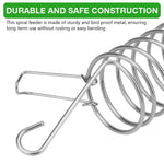 Qpets Parrot Spiral Millet Holder for Cage Feeding 9.5 x 1.8 in with Top Hook | Bird Enrichment Toy