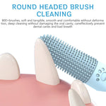 Qpets Dog Finger Toothbrush for Effective Plaque Removal featuring 360° Silicone Bristles