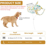 Qpets Dog Sun Visor Hat with Bunny Ears for Small and Medium Dogs | Polyester Pet Sun Protection