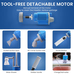 Qpets Electric Aquarium Gravel Cleaner for Water Changing with 20W Pump and 6 in 1 Heads | 1400L/H Flow