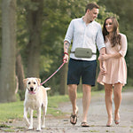 Qpets Silicone Dog Treats Pouch for Walking and Training featuring Waste Bag Holder | Food‑Grade Waterproof Waist Bag with Adjustable Belt