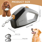 Qpets Retractable Dog Leash with 16.4 ft Tape and 360° Swivel Clasp | Comfort Silicone Handle