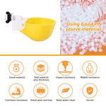 Qpets Chicken Water Cups for Poultry with Auto Refill System 3.35 in Bowls | Pack of 6