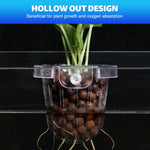 Qpets Hydroponic Plant Pot for Fish Tanks with Screw-Fixed Design and Transparent PC Material