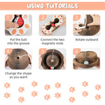 Qpets Cat Scratching Board Toy for Furniture Protection featuring Magnetic Ends and Foldable Corrugated Paper Design