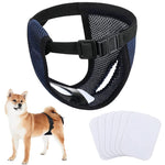 Qpets Pet Diapers for Female Dogs with Removable Cotton Pad and Mesh Fabric | Fits 15.7–19.2 in Waist