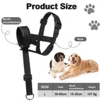 Qpets Dog Head Collar for Training Control with D-Ring and Quick Release Buckle | Adjustable Fit 30–60 cm with Soft Leather Liner for Small to Medium Dogs
