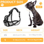 Qpets Mesh Dog Muzzle for Bulldogs with Adjustable Quick Release Buckle | Breathable Summer Comfort