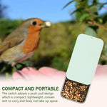 Qpets Bird Feeder for Parrot Training with Sliding Lid and Stainless Steel Box | Portable Outdoor Food Storage