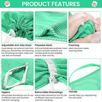 Qpets® 23 * 16 * 14 Inch Cat Bathing Bag Anti-Scratch Grooming Mesh for Nail Trimming Medicine Injection Adjustable Multifunctional Breathable Restraint Shower Green 3PCS