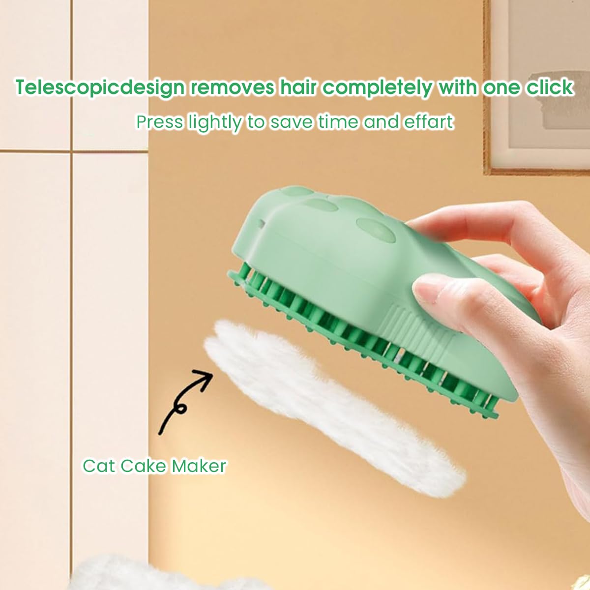 Qpets Pet Grooming Brush for Dogs and Cats with Steam and UV Light | USB Rechargeable Massage Comb