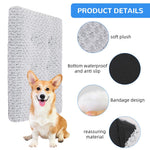 Qpets Dog Bed for Winter Comfort with Thermal Insulation and Waterproof Anti Slip Bottom | Plush Rose Pattern Mat Machine Washable